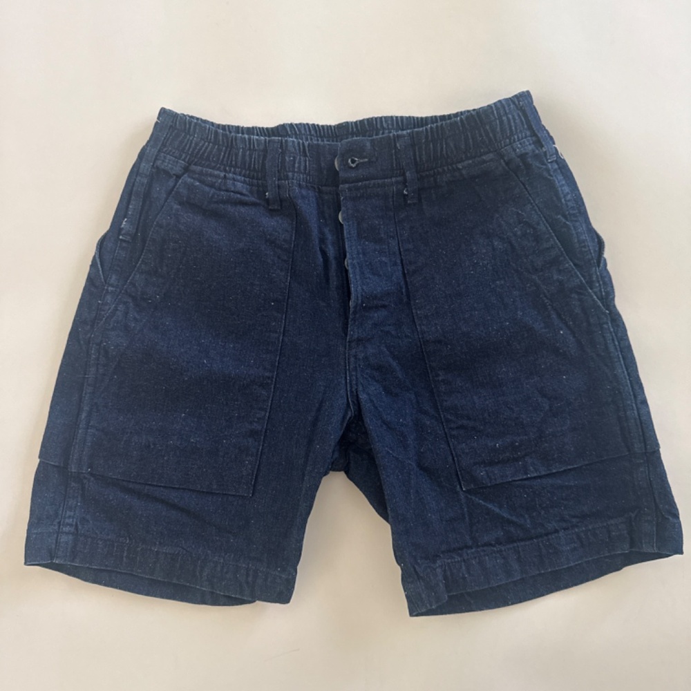 Rogue Territory Neppy Denim Fatigue Shorts – Dark Indigo – 31W